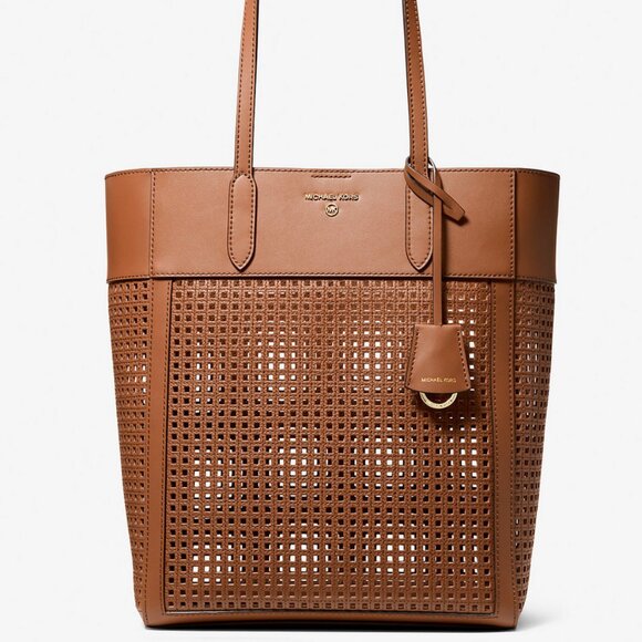 Michael Kors Sinclair Large Perforated Leather Tote Bag - Picture 1 of 6